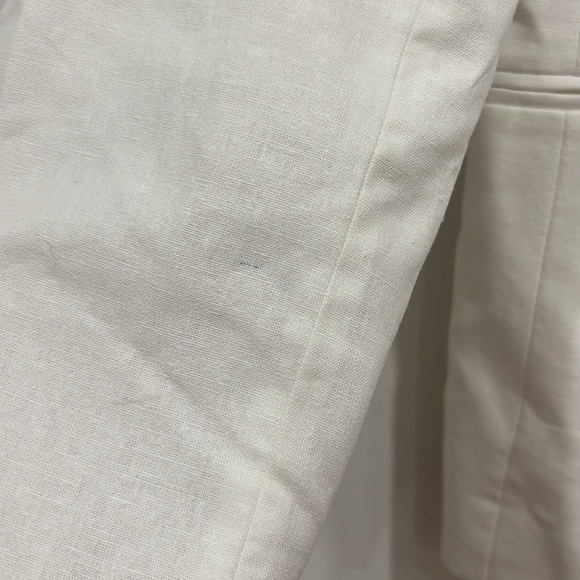 J. Crew Factory Linen-blend One-button Blazer White Size 12 - Picture 4 of 7